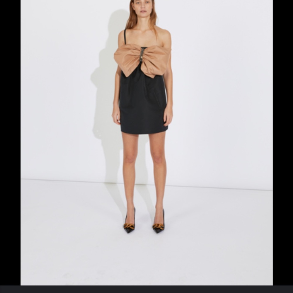 N*21 Chic Black and Tan Bow Dress